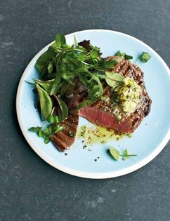 Steak with Gentleman's Relish & tarragon butter
