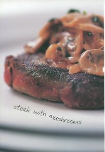 Steak with mushrooms
