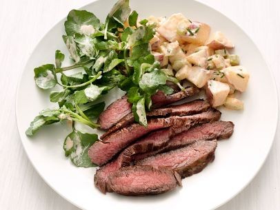 Steak with ranch potato salad