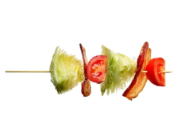 Steakhouse salad on a stick
