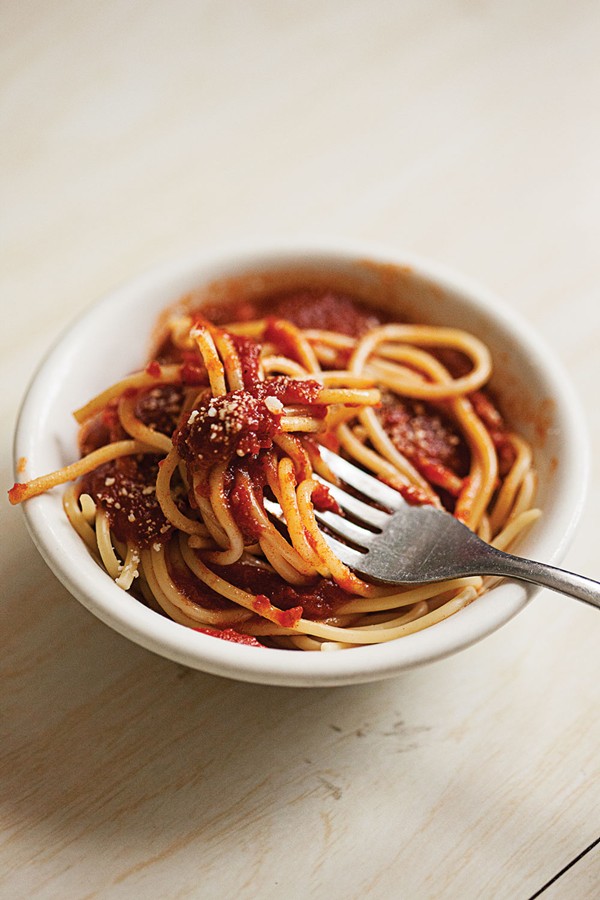 Steakhouse spaghetti marinara