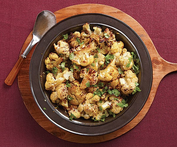 Steam-roasted Indian-spiced cauliflower