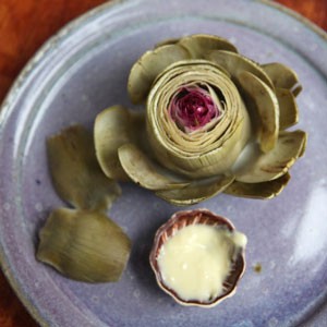 Steamed artichokes