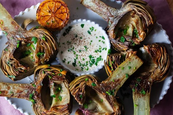 Steamed artichokes