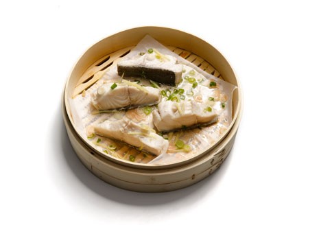 Steamed black cod with soy-chile sauce