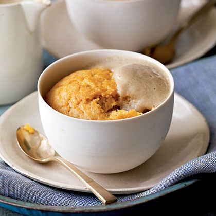 Steamed butternut squash pudding