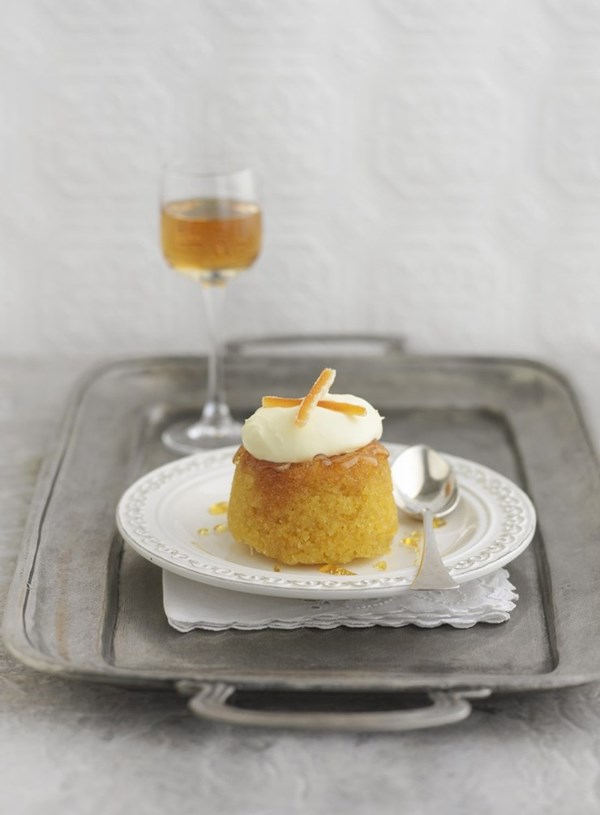 Steamed candied orange puddings