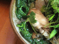 Steamed chicken southern Gansu style (Lŏngnán qīngzhēng jī / 隴南清蒸雞)