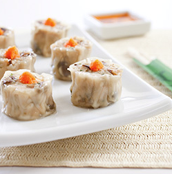 Steamed Chinese dumplings (Shu mai)