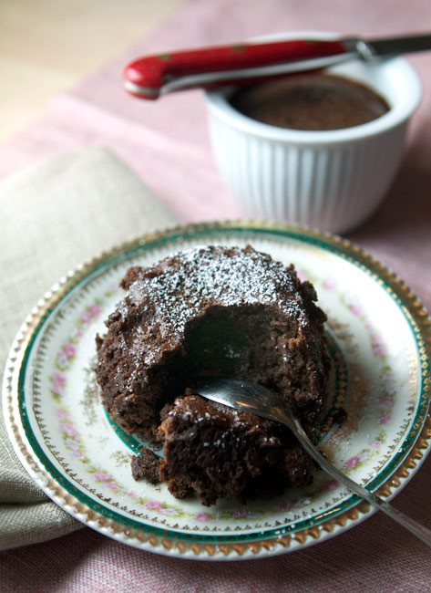 Steamed chocolate pudding cakes