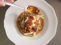 Steamed grouper in chile oil [Mario Carbone]