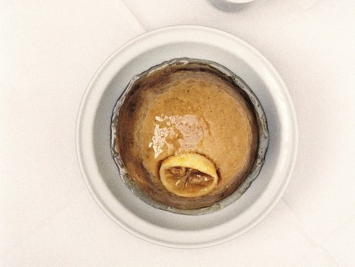 Steamed lemon and vanilla syrup sponge