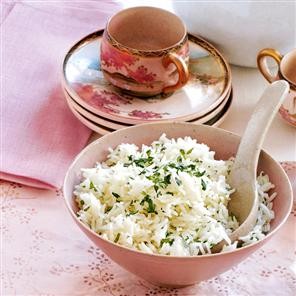 Steamed lemon rice