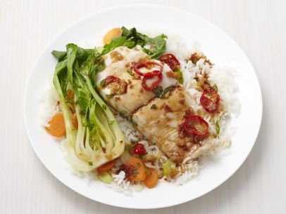 Steamed mahi mahi