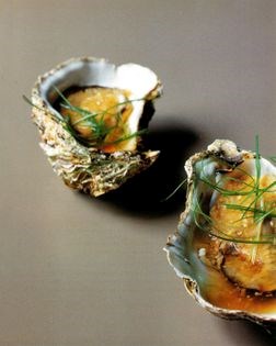 Steamed Pacific oysters with mirin and soy sauce