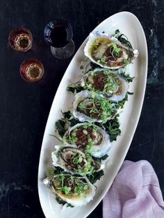 Steamed Pacific oysters with xo, vermicelli, ginger and shallots