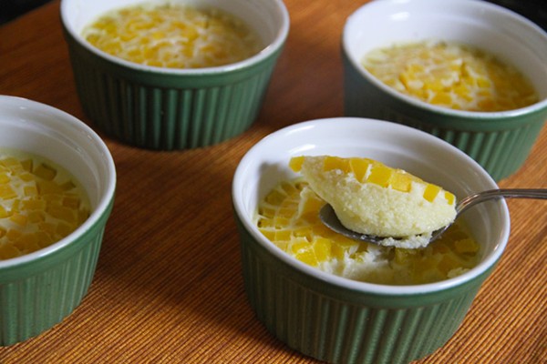 Steamed pumpkin custard