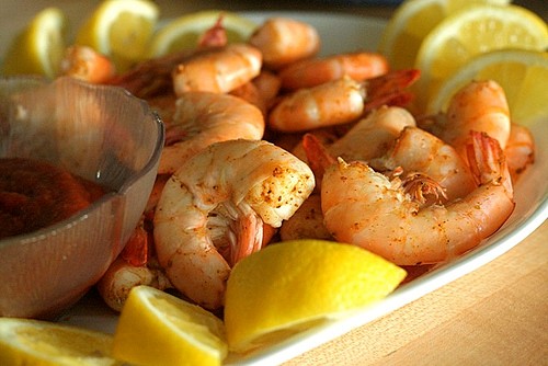 Steamed shrimp