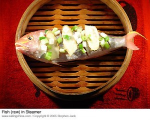 Steamed whole fish
