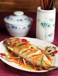 Steamed whole fish