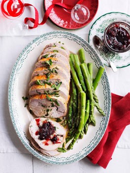 Stephanie Alexander: Turkey roll with sour cherry relish