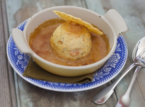 Stephanie's twice-baked goat's cheese soufflés