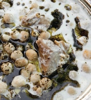 Stew with tiny bulgur balls & yogurt (Yoğurtlu ufak köfte)