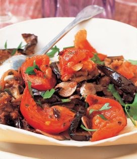 Stewed aubergine