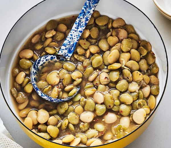 Stewed lima beans