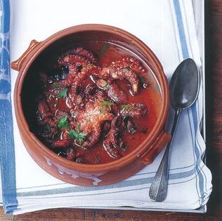 Stewed octopus (Polpi affogati)