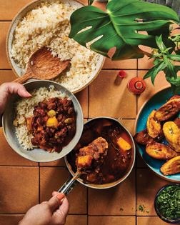 Stewed red beans with pumpkin (Habichuelas guisadas con calabaza)