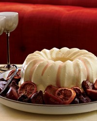 Stewed winter fruits in spiced wine syrup
