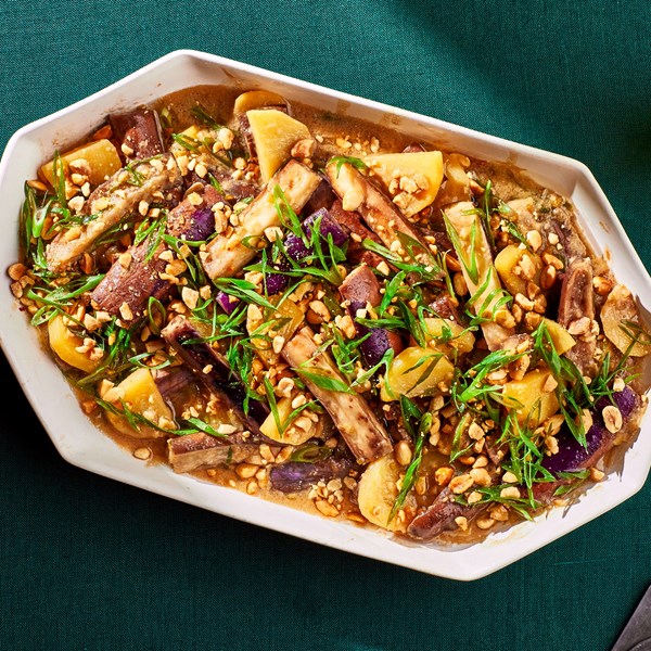 Stewy miso eggplant and potatoes 