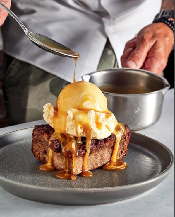 Sticky bun bread pudding