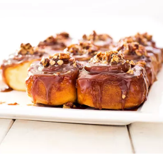 Sticky buns from the freezer