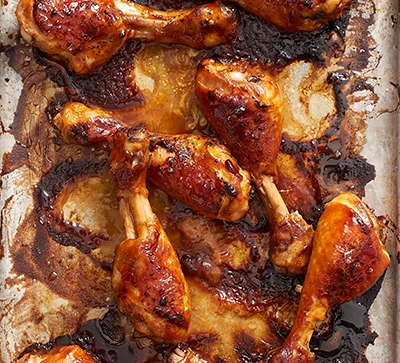 Sticky chicken drumsticks