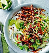 Sticky chicken stir-fry with slaw