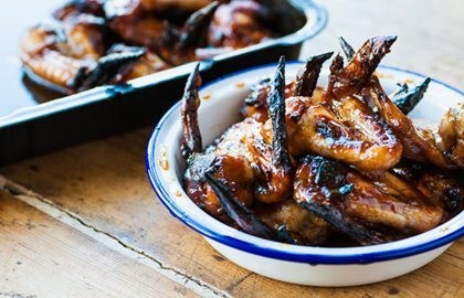 Sticky chicken wings