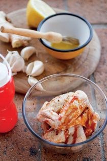 Sticky chicken wings