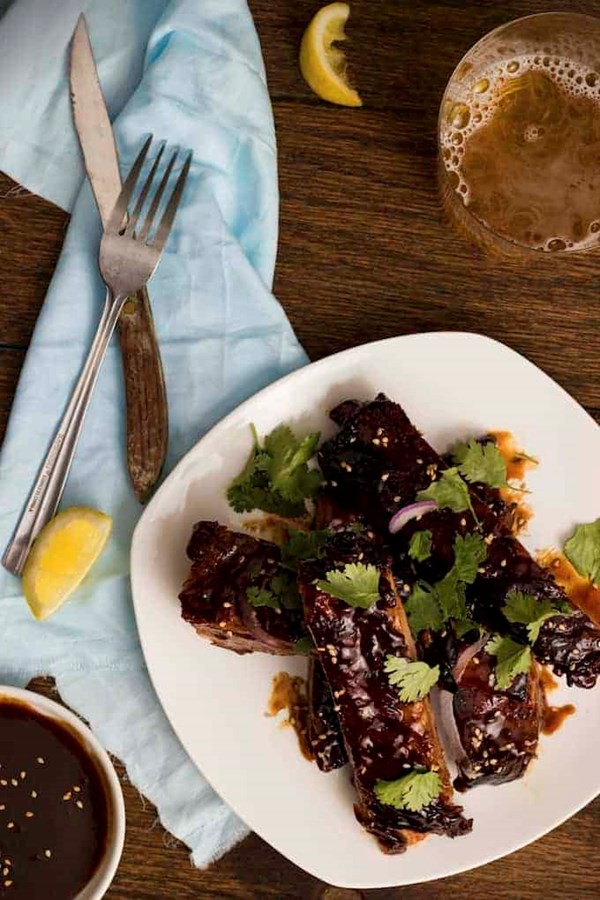Sticky Chinese pork spare ribs