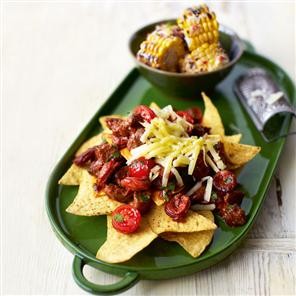 Sticky chipotle lamb with caramelised corn