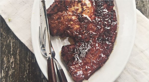 Sticky citrus-marinated pork chops
