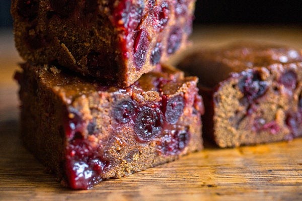 Sticky cranberry gingerbread