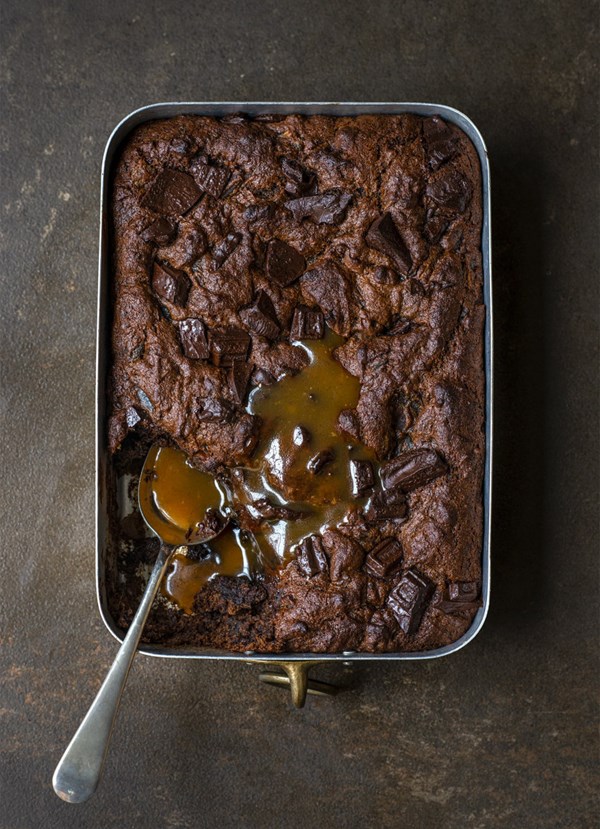 Sticky date, chocolate and ginger pudding