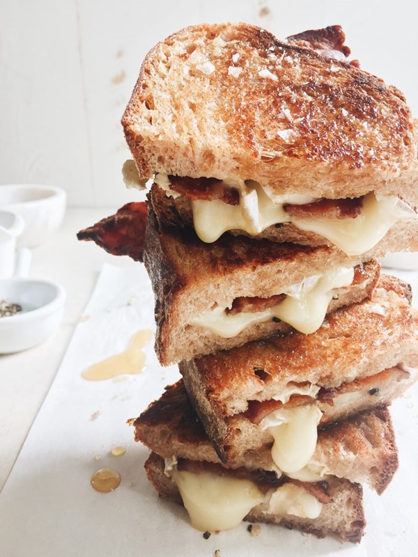 Sticky finger maple bacon grilled cheese