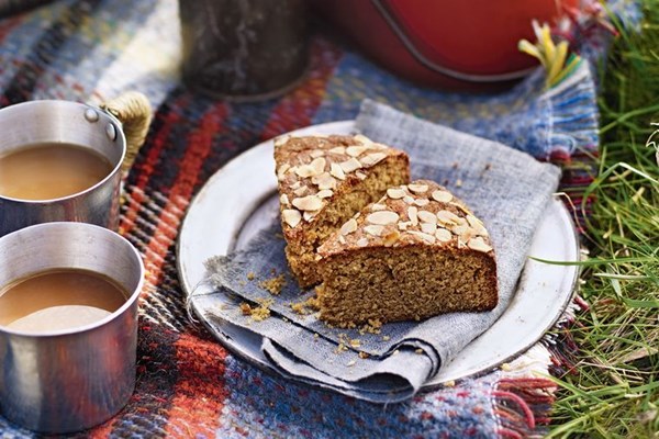 Sticky ginger and almond cake
