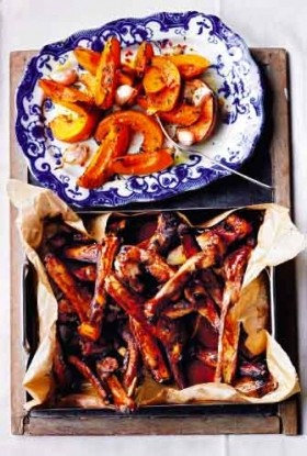 Sticky glazed spare ribs