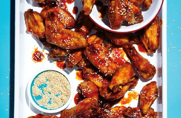 Sticky gochujang chicken wings