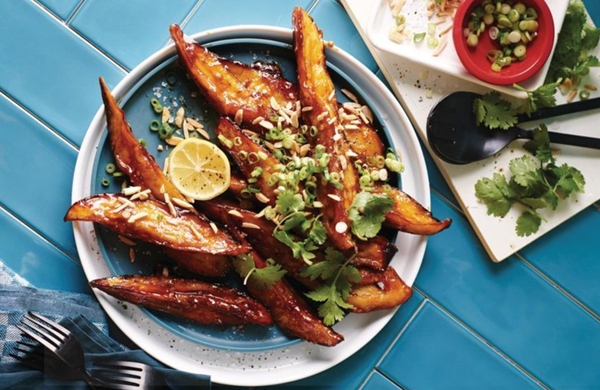 Sticky harissa eggplant