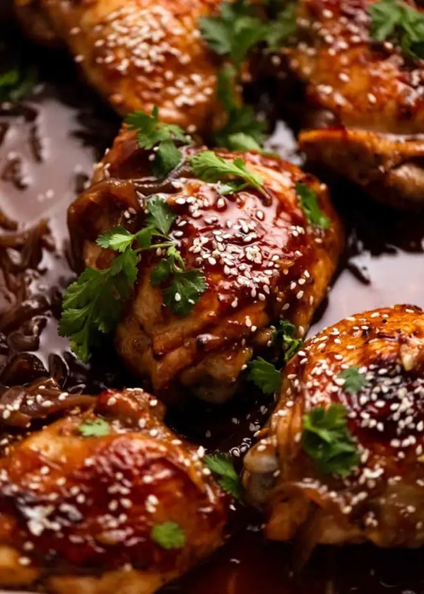 Sticky honey soy baked chicken